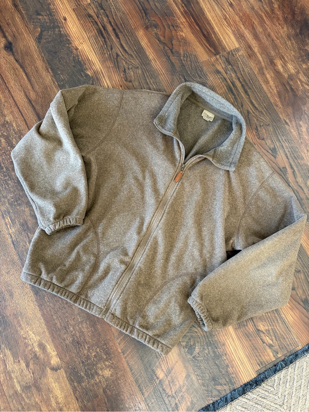 L.L. Bean Men's Zip-Up Fleece Jacket in grey